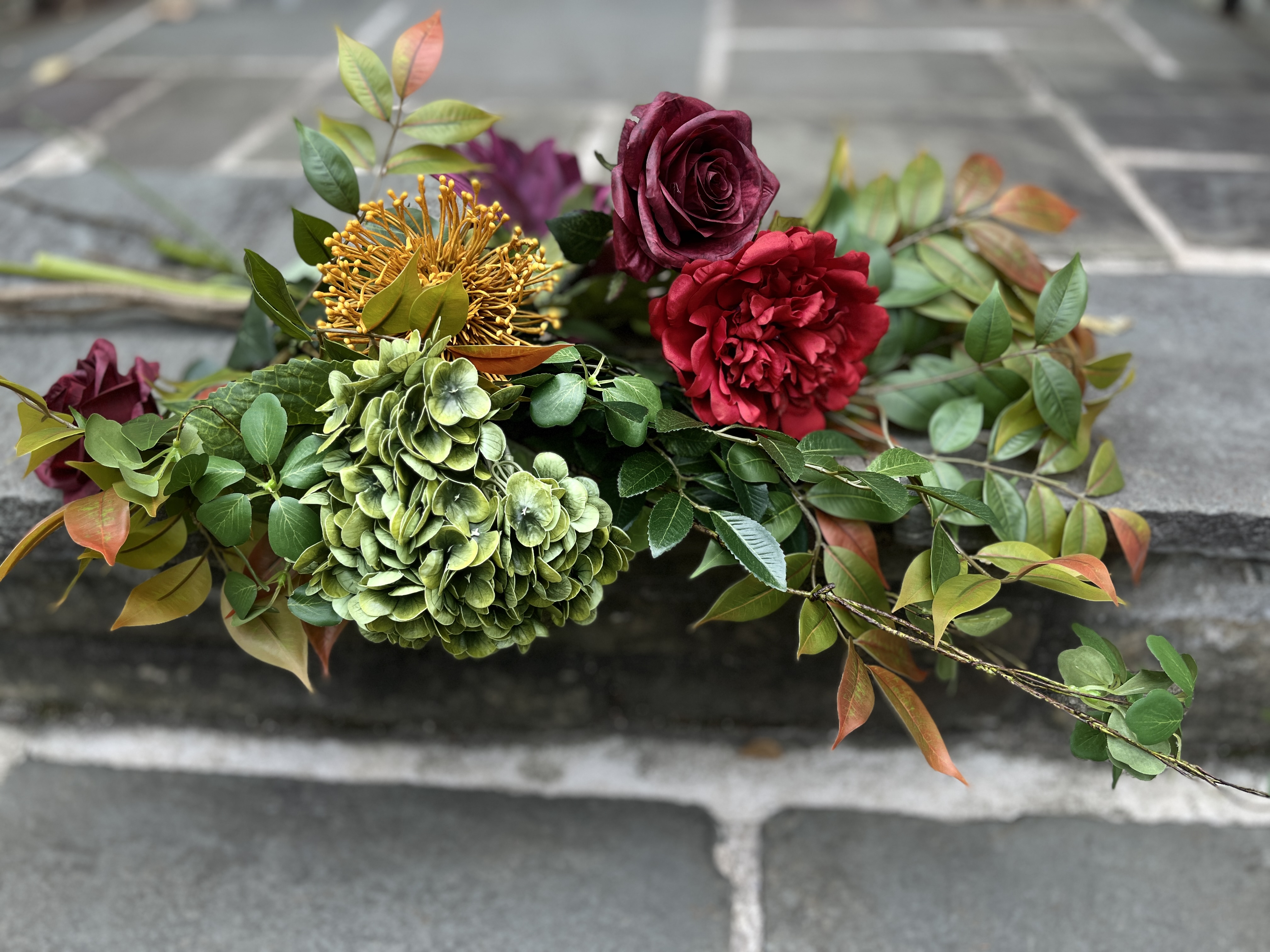 Detailed floral accent arrangement