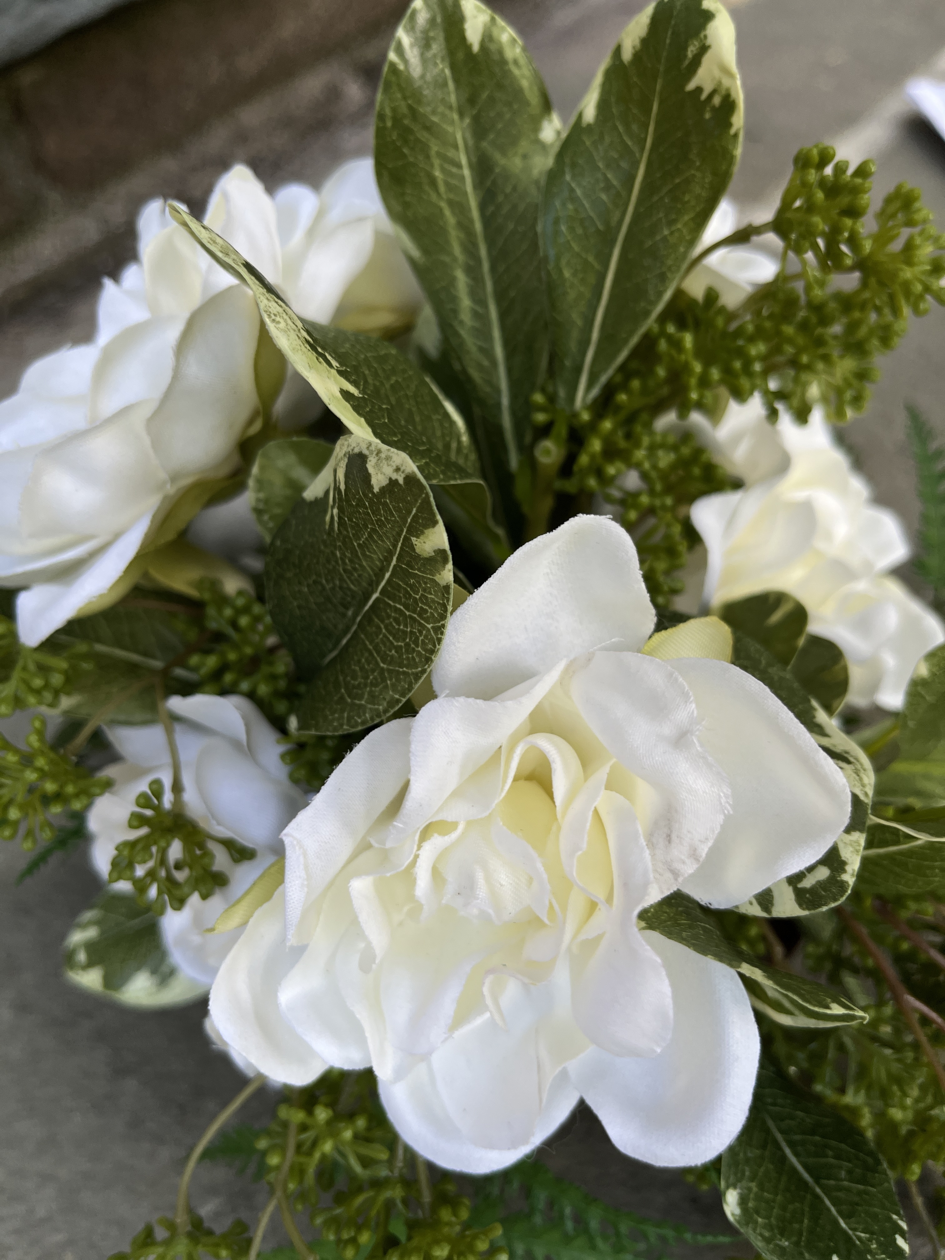 Layered event floral installation